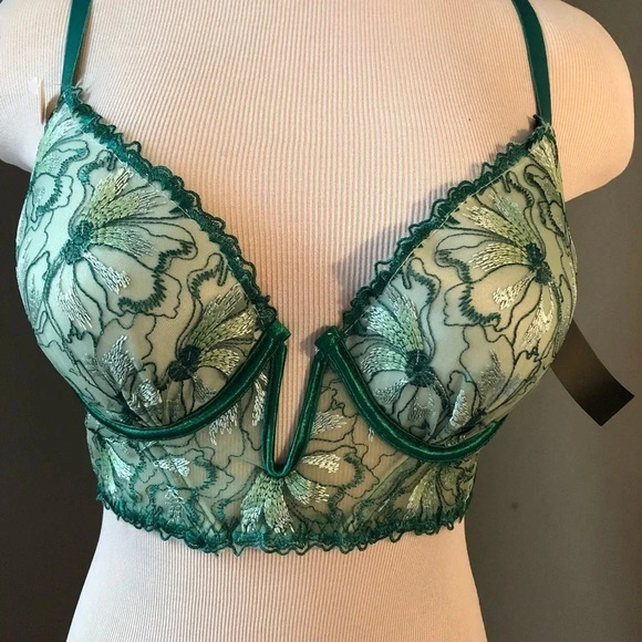 NWT Longline floral satin bra 36B - Picture 7 of 14